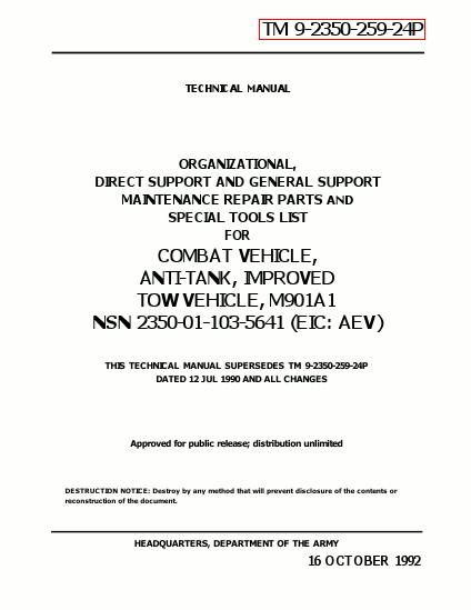 TM 9-2350-259-24P Technical Manual